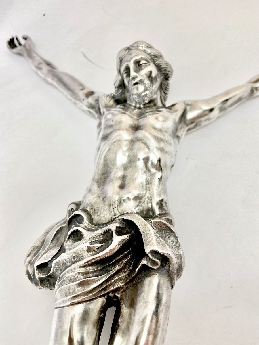 Large Christ In Sterling Silver, Late Eighteenth Century-photo-5