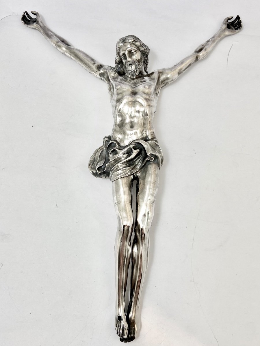 Large Christ In Sterling Silver, Late Eighteenth Century-photo-8