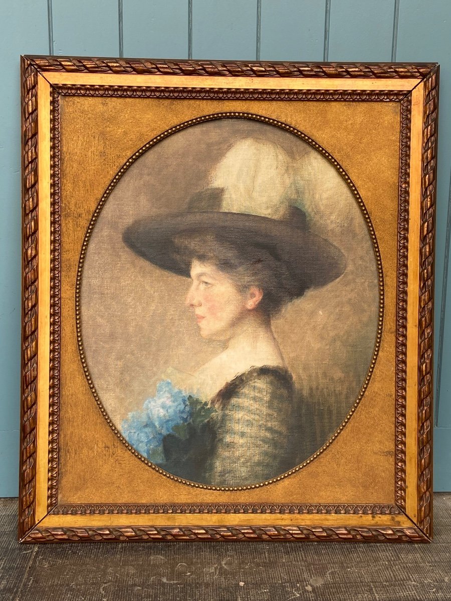 Portrait Of A Lady , 1870-1900, Oil On Canvas-photo-4