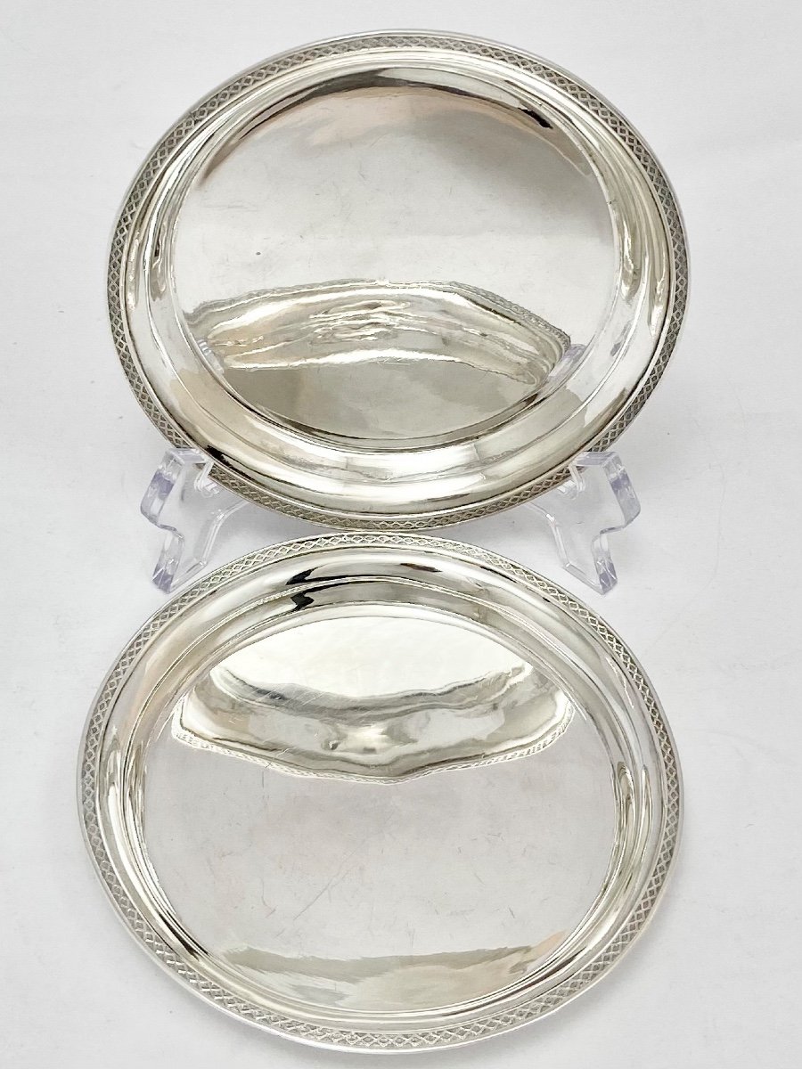 Pair Of Coasters, 1798-1809, Marseille , Sterling Silver Jean Aubert-photo-2