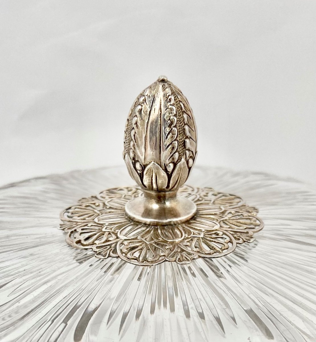 Ice Cream Service, Sterling Silver And Crystal, France Circa 1880-1900, Caviar Service-photo-7
