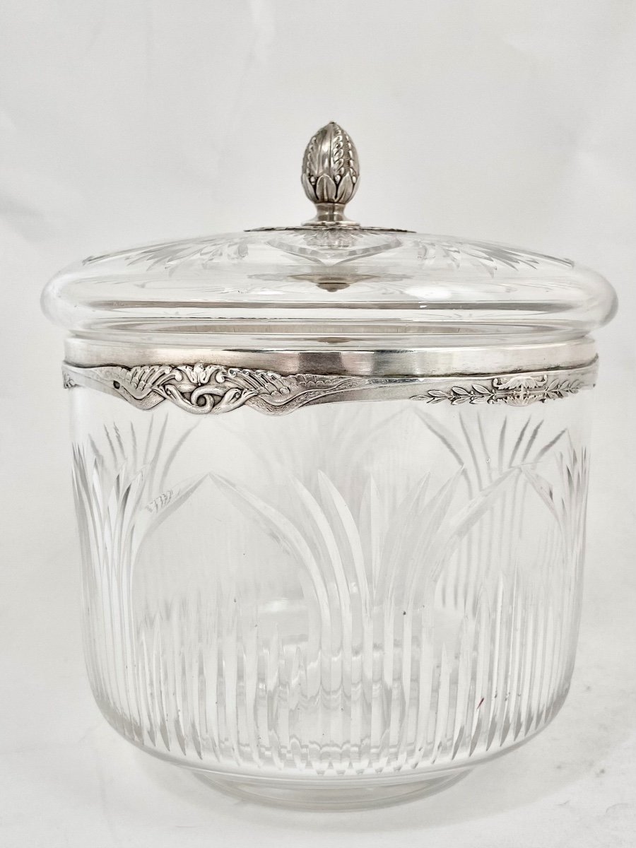 Ice Cream Service, Sterling Silver And Crystal, France Circa 1880-1900, Caviar Service-photo-8