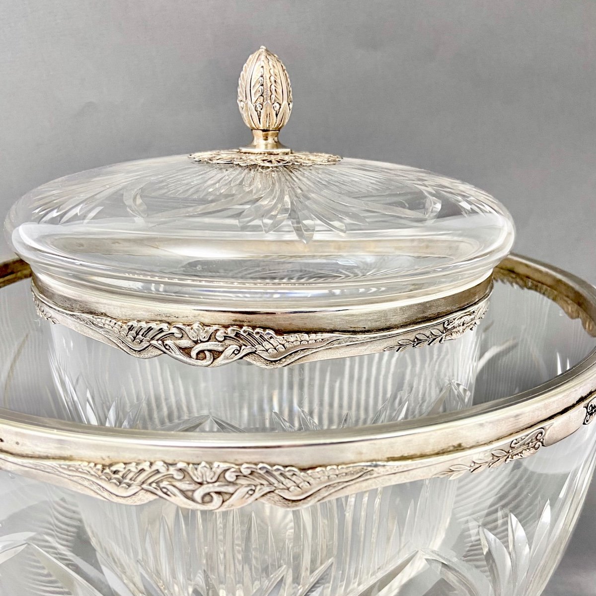 Ice Cream Service, Sterling Silver And Crystal, France Circa 1880-1900, Caviar Service