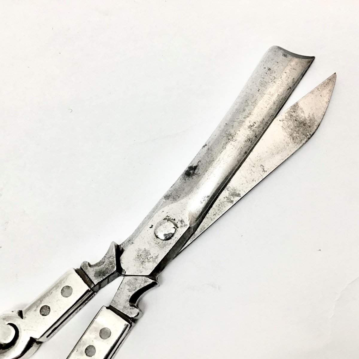 Pair Of Scissors, Brussels Around 1750, Sterling Silver And Steel.-photo-2