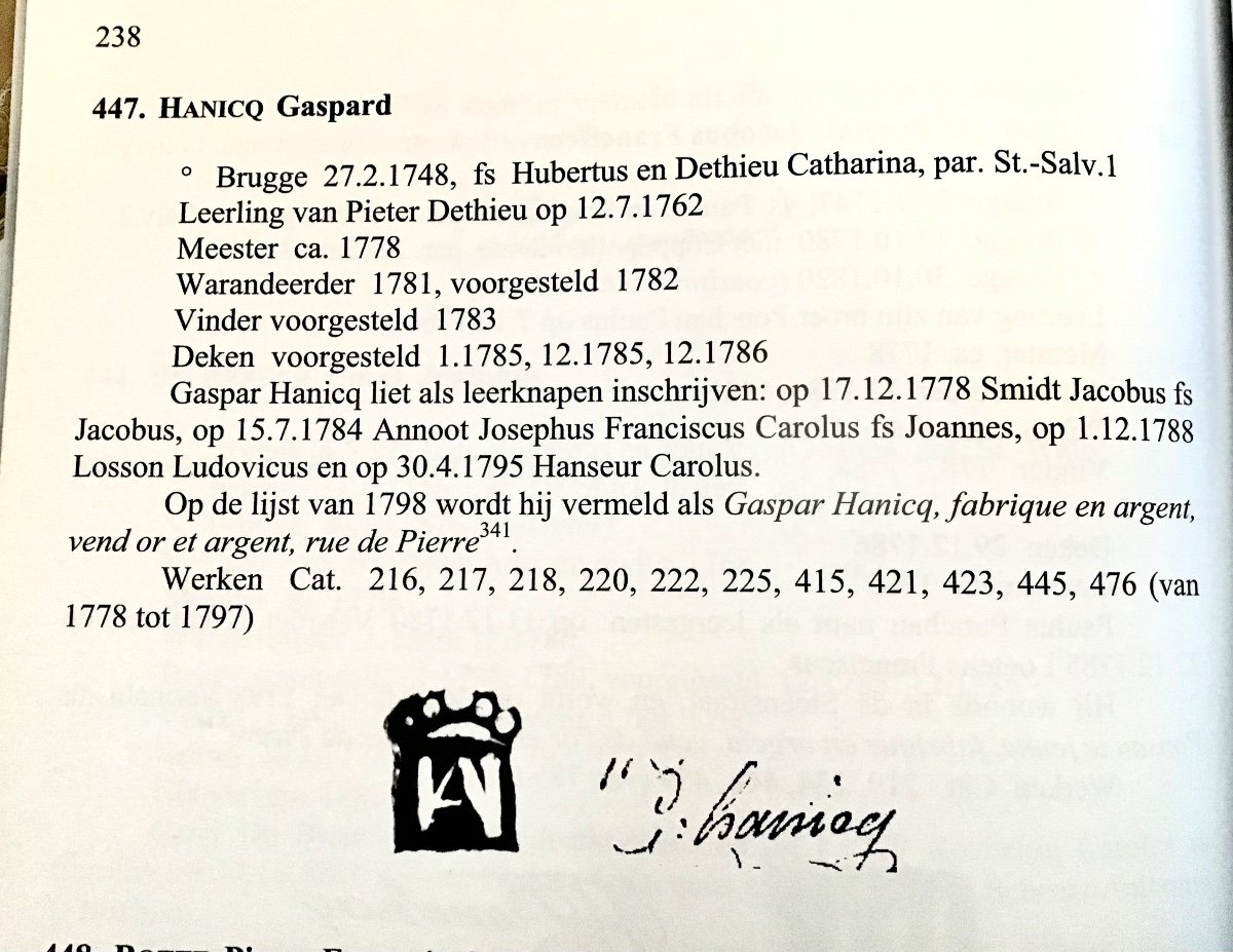 Louis XVI Coffee Pot , Bruges 1780-90, Gaspard Hanicq, Sterling Silver-photo-2