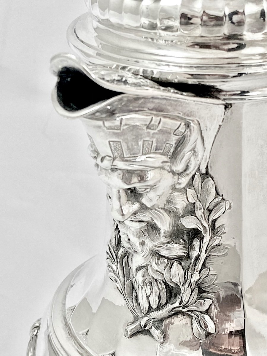 Louis XVI Coffee Pot , Bruges 1780-90, Gaspard Hanicq, Sterling Silver-photo-4