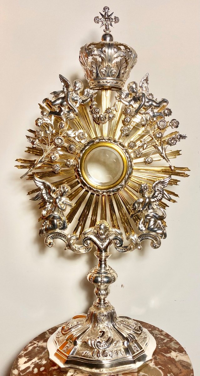 Monstrance, Sterling Silver, H. De Curte, Ghent 1848-68