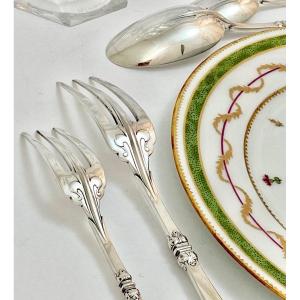 Neo-gothic Canteen Of Cutlery , Cardeilhac, Sterling Silver, 100 Pieces For 12, Ferronnerie