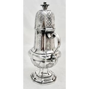 Mustard Pot, Antwerp 1765, Joseph Van Der Borcht, Sterling Silver