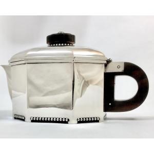 Art Deco Teapot, Phillippe Wolfers, Brussels, 1924, Janine Model