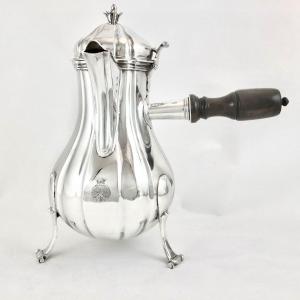 Lille 1775, Very Large Coffee Pot, Pierre Joseph Pontus, Sterling Silver