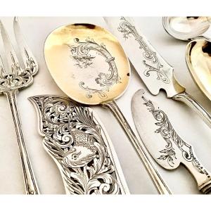 Sterling Silver Canteen Of Cutlery , 157 Pieces, Budapest, 1872-1902, Antal Bachruch