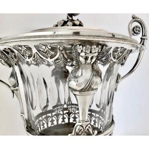 Drageoir Or Confiturier Empire, 1819-1819, Sterling Silver, France, Goddess Pomona