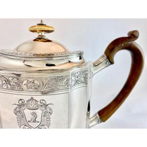 London 1794, George III Teapot, Sterling Silver, John Crouch & Thomas Hannam