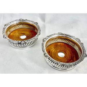 Sheffield 1815, Sterling Silver, Pair Of Wine Coasters, Georgian , John And Thomas Settle