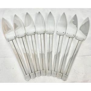 Puiforcat, “cabourg” Pattern , Sterling Silver, 8 Fish Cutlery 