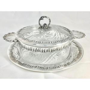 Grande Terrine En Cristal Et Argent, France Vers 1880-1900, style Louis XV