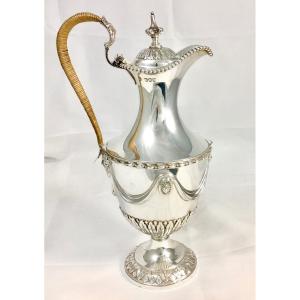 Large Ewer, London 1895, Sterling Silver, Jug, W. Gibson & J. Langman