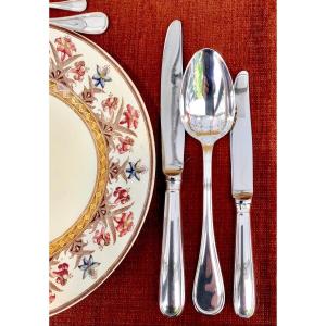 Christofle Albi , Sterling Silver Canteen Of Cutlery, 89 Pieces For 12 Place Settings