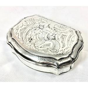Ath 1763, Snuff Box From Louis XV Period In Sterling Silver