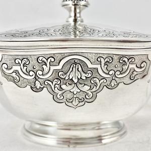 Cardeilhac -christofle, Sterling Silver, Candy Box Or Drageoir, Regency Style 