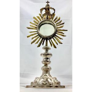 Miniature Monstrance, Sterling Silver, 1740-1770, Austro-hungarian Empire Or Central Europe