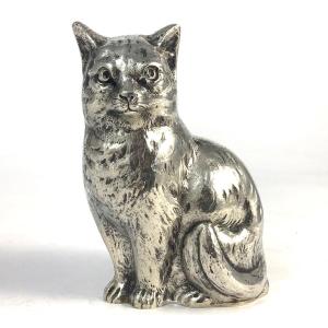 Sterling Silver Cat, Germany, Twentieth Century 