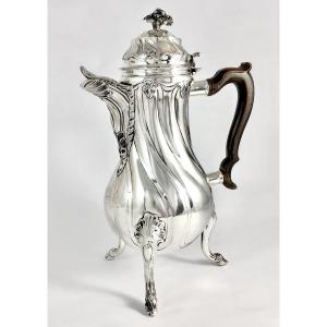 Mons 1775, cafetière en argent massif d’époque Louis XVI,  Claude Louis Foncez