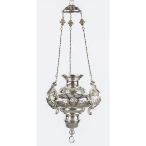 Solid Silver, Ghent 1860-1870, Sanctuary Lamp, Constance Van Den Berghe , Altar Lamp