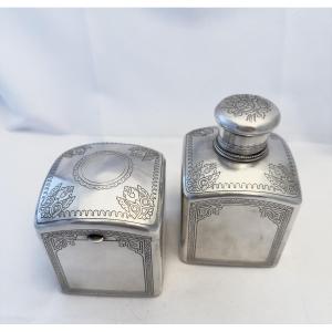 Moscow 1889, Sterling Silver, Sugar And Tea Boxes