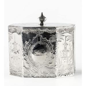 Boîte à thé, 1785 Londres , John Wakelin and William Taylor , argent massif 925\\\%