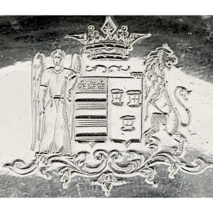Poitiers1763, Marquis de Chavagnac, plat de service en argent massif, Pierre-Olivier Guidon