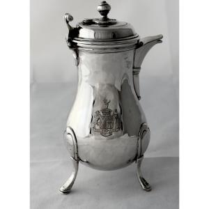 Paris 1769, chocolatière égoïste, Guillaume Pigeron, argent massif