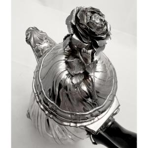 Mons, 1772, Silver Chocolate Pot, Joseph Philippe Ghienne, Louis XV