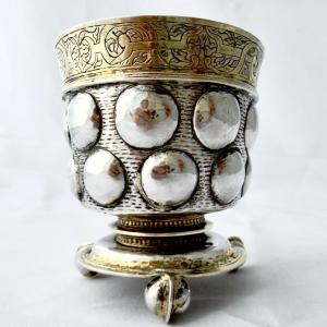 Saint-Empire Germanique vers 1540-1580, timbale Renaissance, argent massif et vermeil