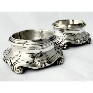 Genoa, 1760–1780, A Pair Of Solid-metal Louis XV Salt Shakers