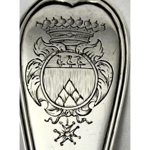 Auch 1754-1770, cuillère à ragoût, Jean Affre orfèvre, argent massif