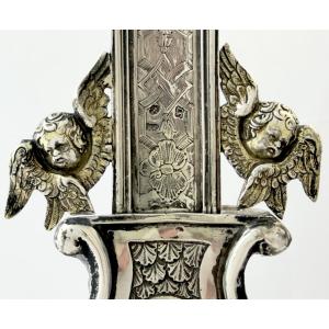 Brussels, 1757, Holy Water Font, Solid Silver, Holy Water Font