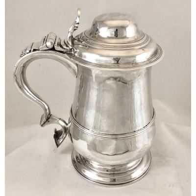 Chope à Bière George III , Londres 1770, Argent Massif 