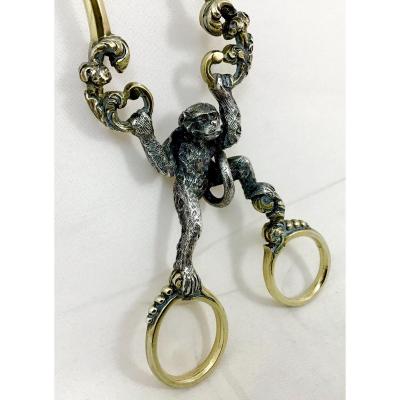 Zoomorphic Sugar Tongs In Sterling Silver