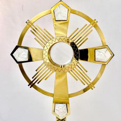 Art Deco Monstrance In Silver, Delheid Frères Bruxelles