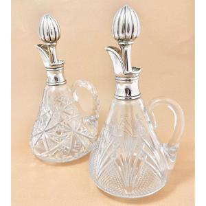 Carafes Monture Argent Massif  , France Vers 1890-1910