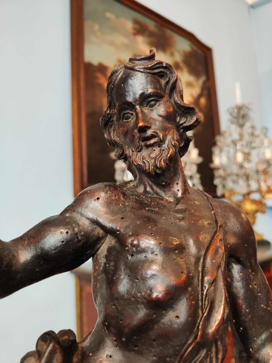 Sculpture De Saint Jean Baptiste, 17ème Siècle-photo-2