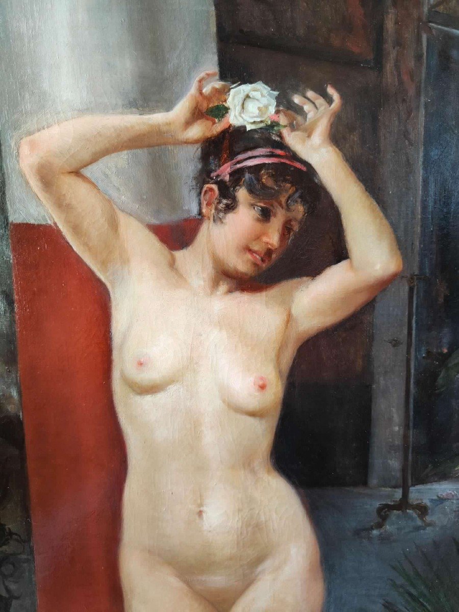 Beautiful Pompeian Painting, Representing The Nude Of A Woman.-photo-4