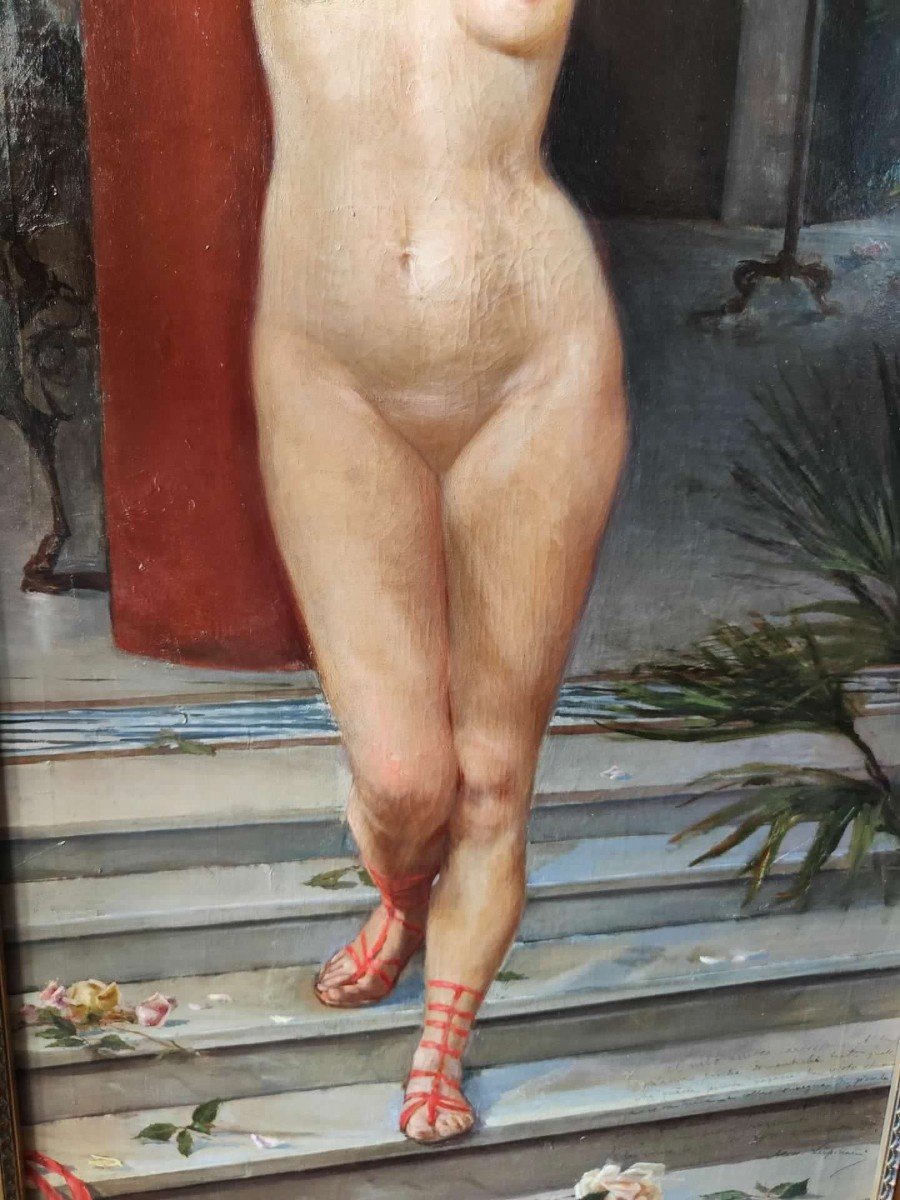 Beautiful Pompeian Painting, Representing The Nude Of A Woman.-photo-1