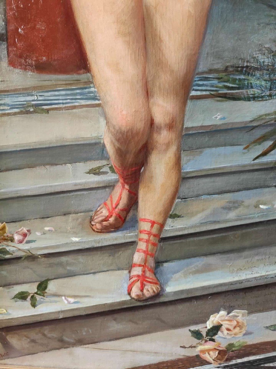 Beautiful Pompeian Painting, Representing The Nude Of A Woman.-photo-2