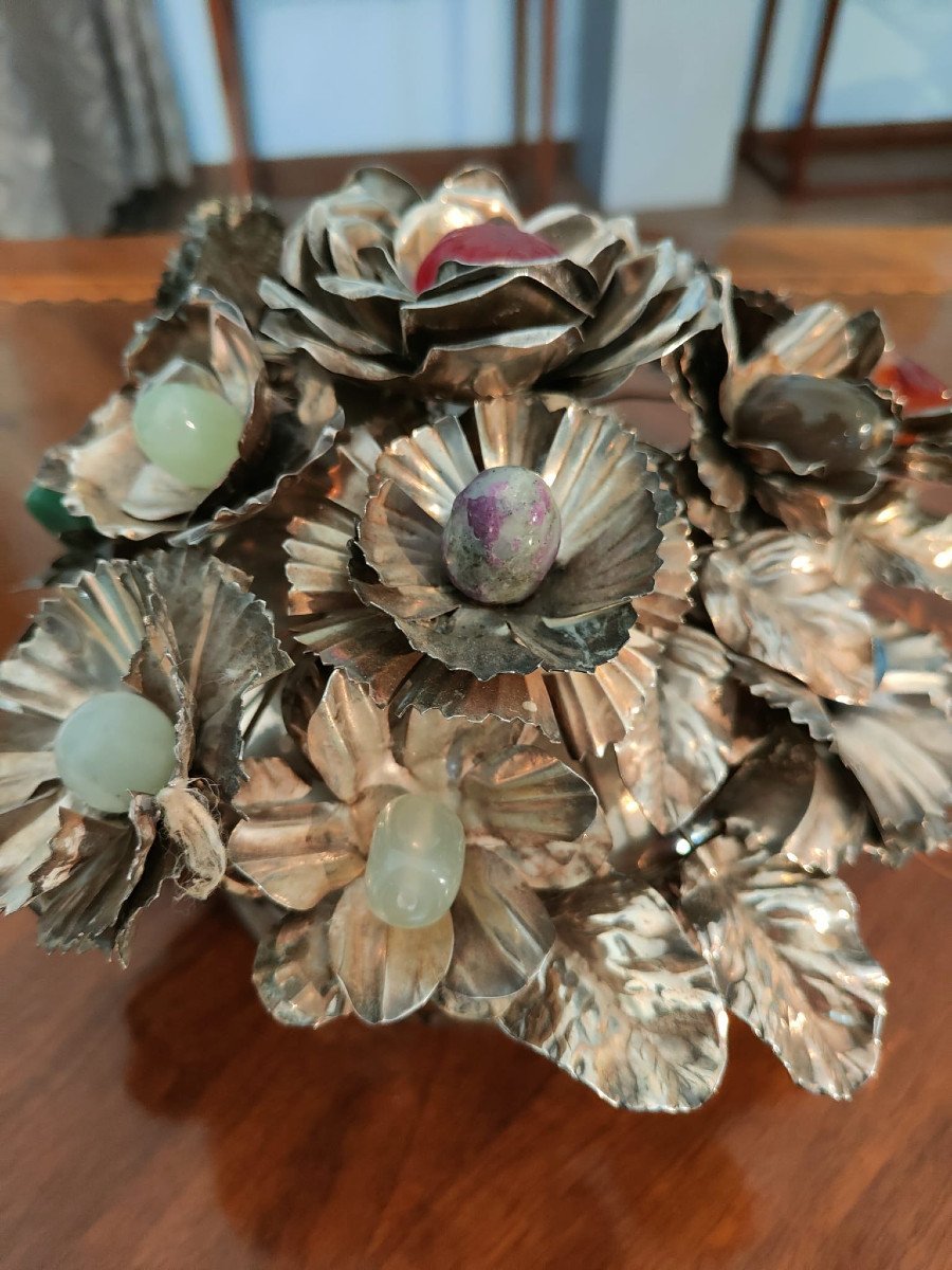 Magnifique Coffret En Argent Et Pierres Semi-précieuses-photo-4