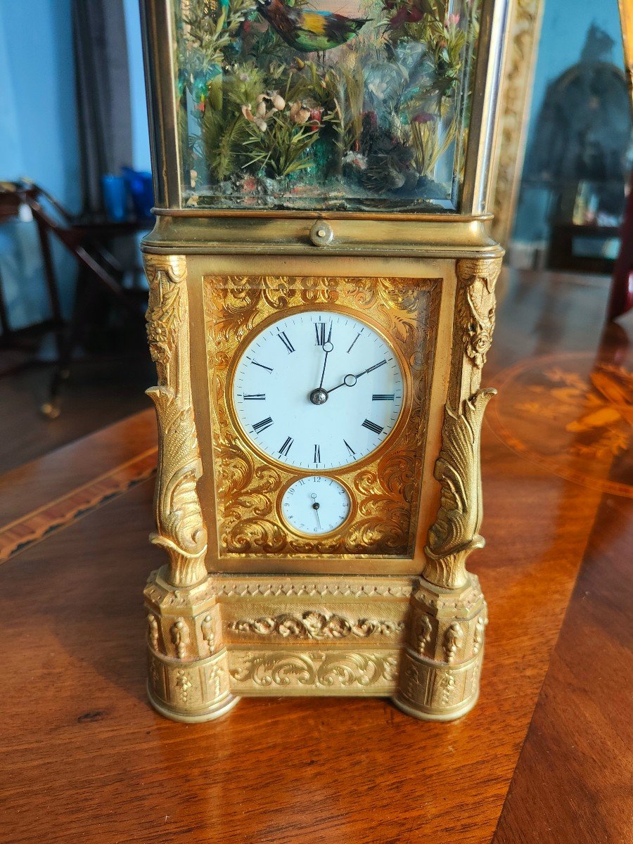 Important And Rare Clock With Bird And Automaton.-photo-2