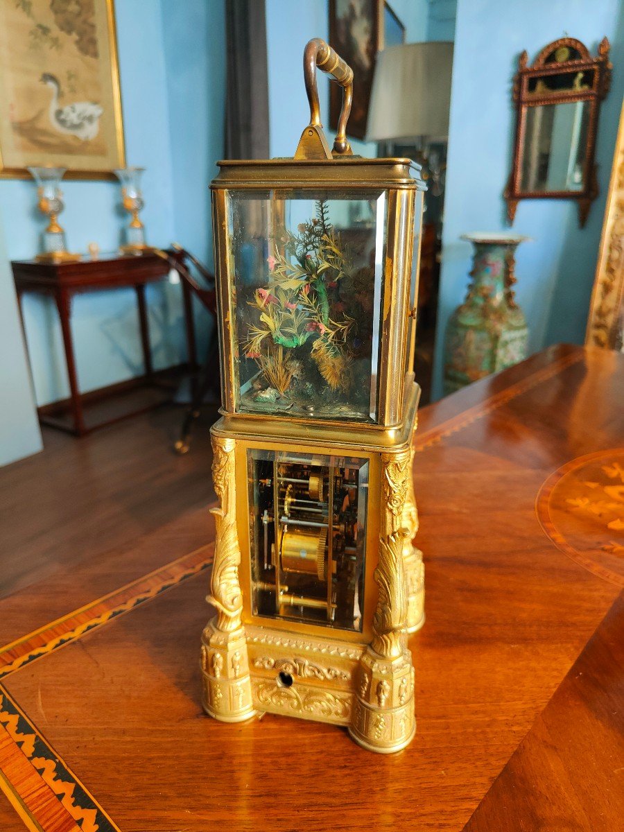 Important And Rare Clock With Bird And Automaton.-photo-6