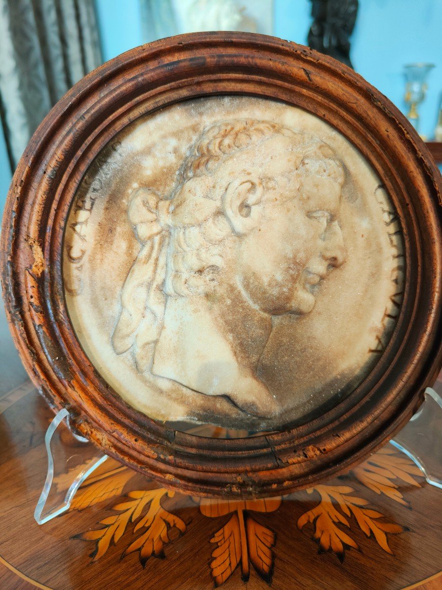 Belle Série De Médaillons En Marbre, XVIIIe Siècle-photo-3